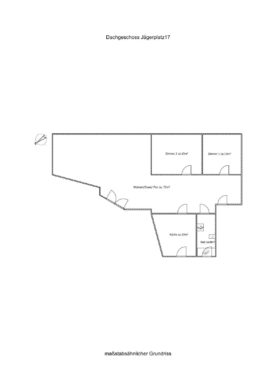 Grundriss Dachgeschoss - +++außergewöhnlich und möbliert, Dachgeschosswohnung am Jägerplatz+++