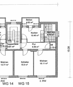 Grundriss - +++Helle Dachgeschosswohnung in Magdeburg mit Balkon und 2 Zimmern+++